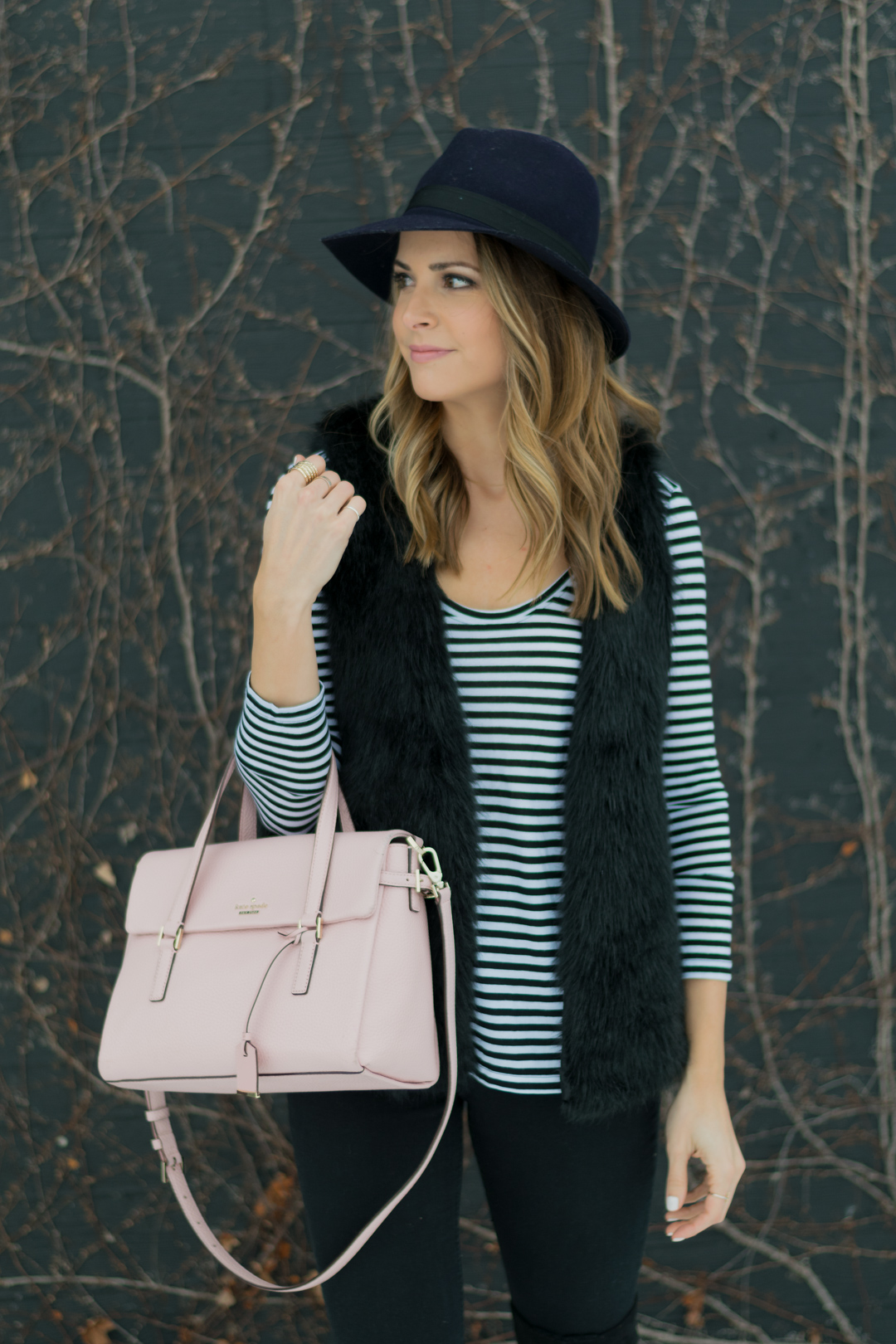black-faux-fur-vest-floppy-felt-hat-2