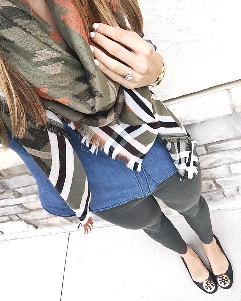 Chambray-Olive-Pants-Outfit