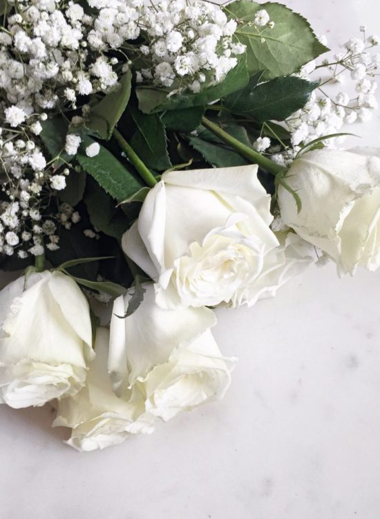 white roses
