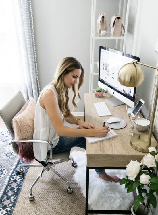 fashion office Inspo, threshold Darley writing desk, target office decor