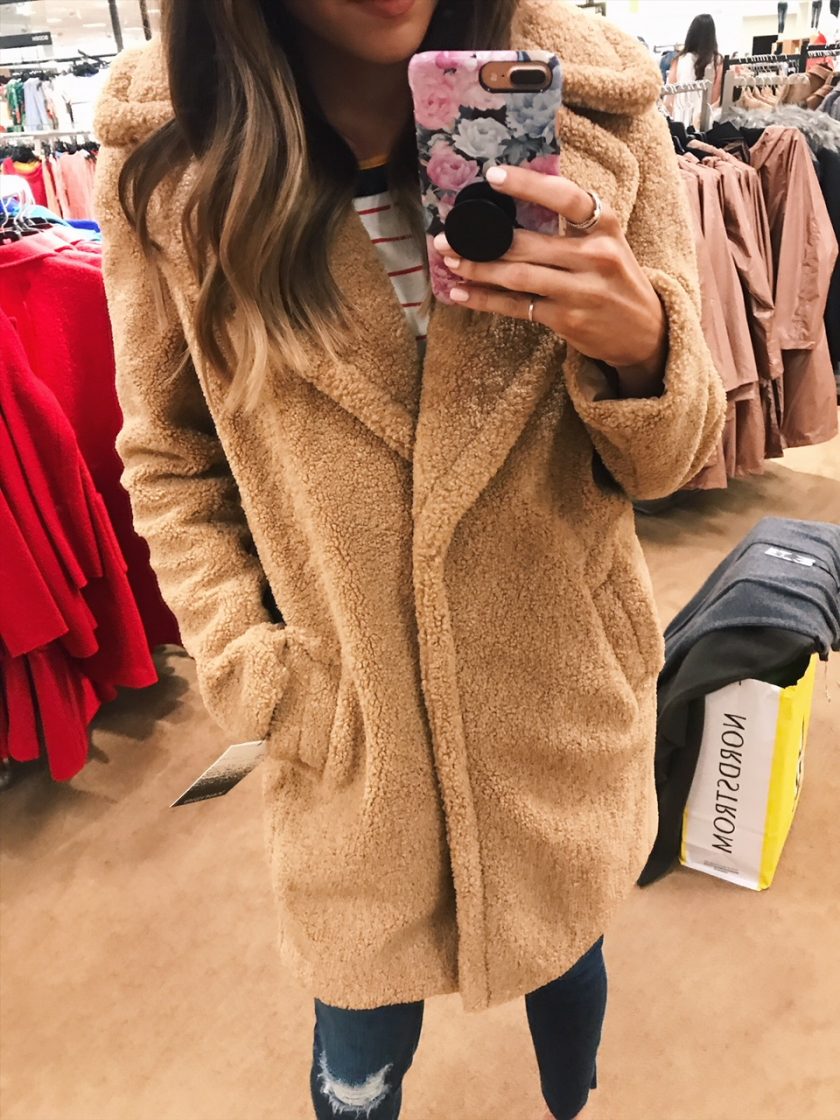  kensie faux fur teddy bear coat, nsale 2018