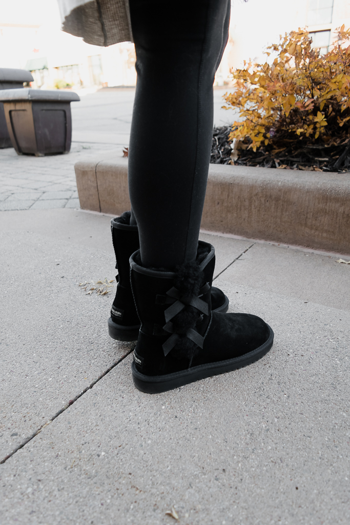 kohl's koolaburra by ugg, victoria short boots, black ugg boots outfit