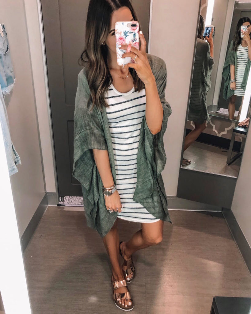 target, striped crewneck dress, a new day, kimono