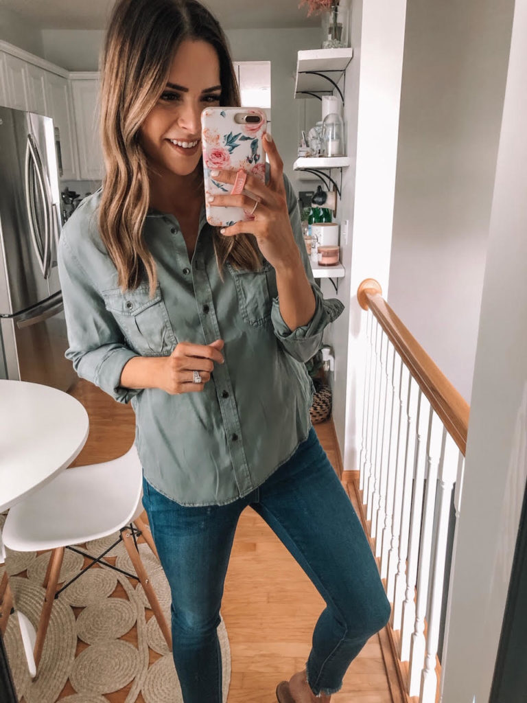 universal thread long sleeve twill shirt, target haul try on