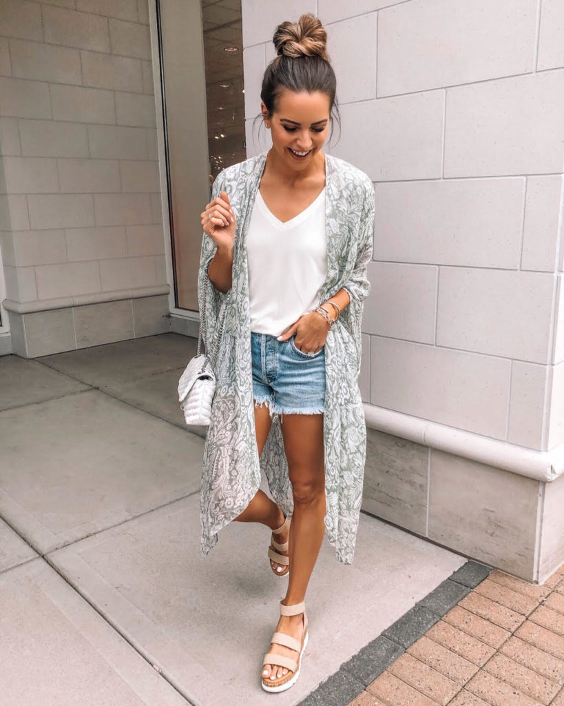 amazon try on, haul, june, 2019, Moss Rose Women's Beach Cover up Swimsuit Kimono Cardigan with Bohemian Floral Print