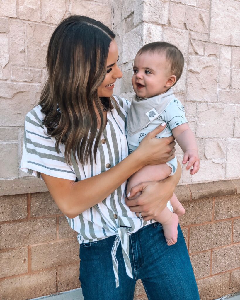 Walmart, Nursing Must Haves, Linen, Striped, Top, Baby, Bibs