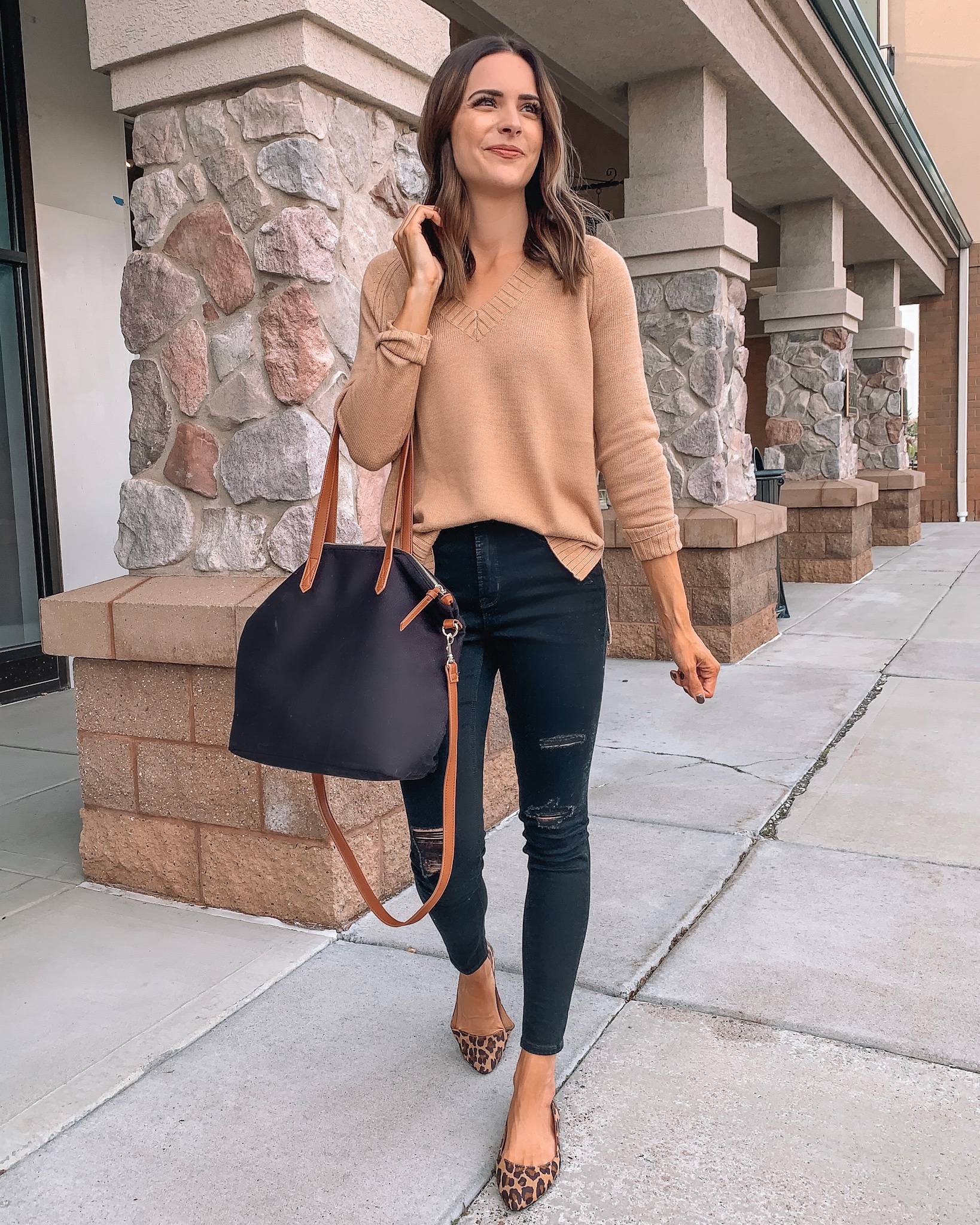 4 ways to style black denim, old navy rockstar super skinny distressed jeans