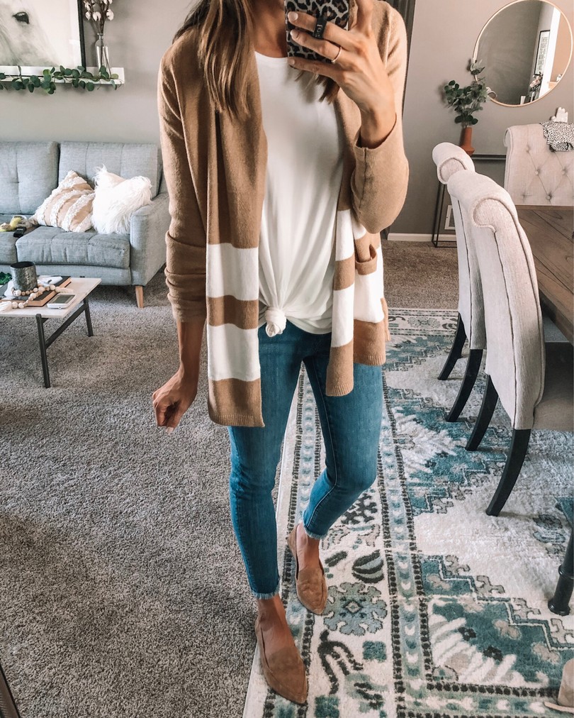 weekend sales, loft, cardigan, frayed jeans, workwear, casual