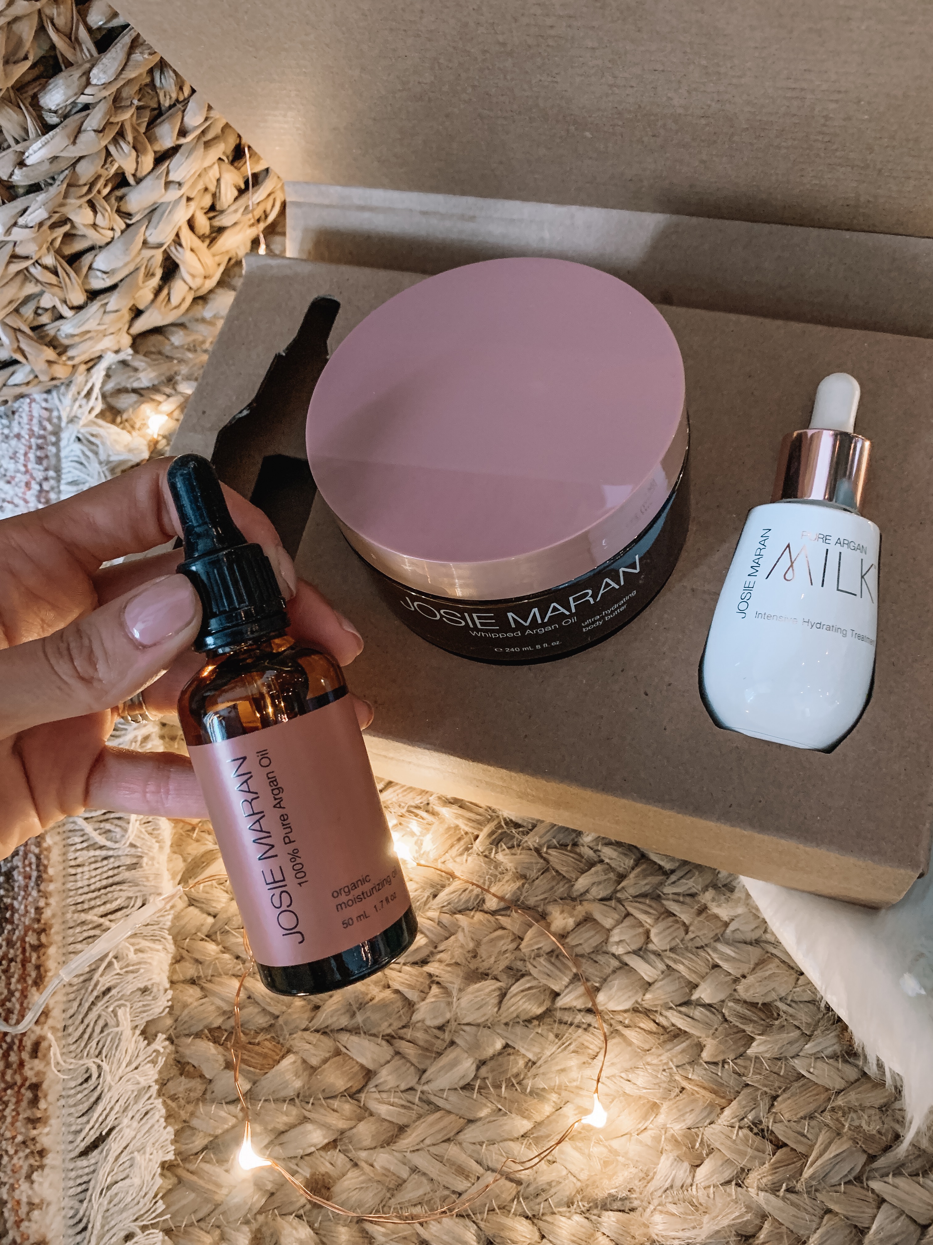 Josie maran customer choice collection holiday set, 100% argan oil, argan milk and whipped argan oil body butter, best of qvc gifts for her