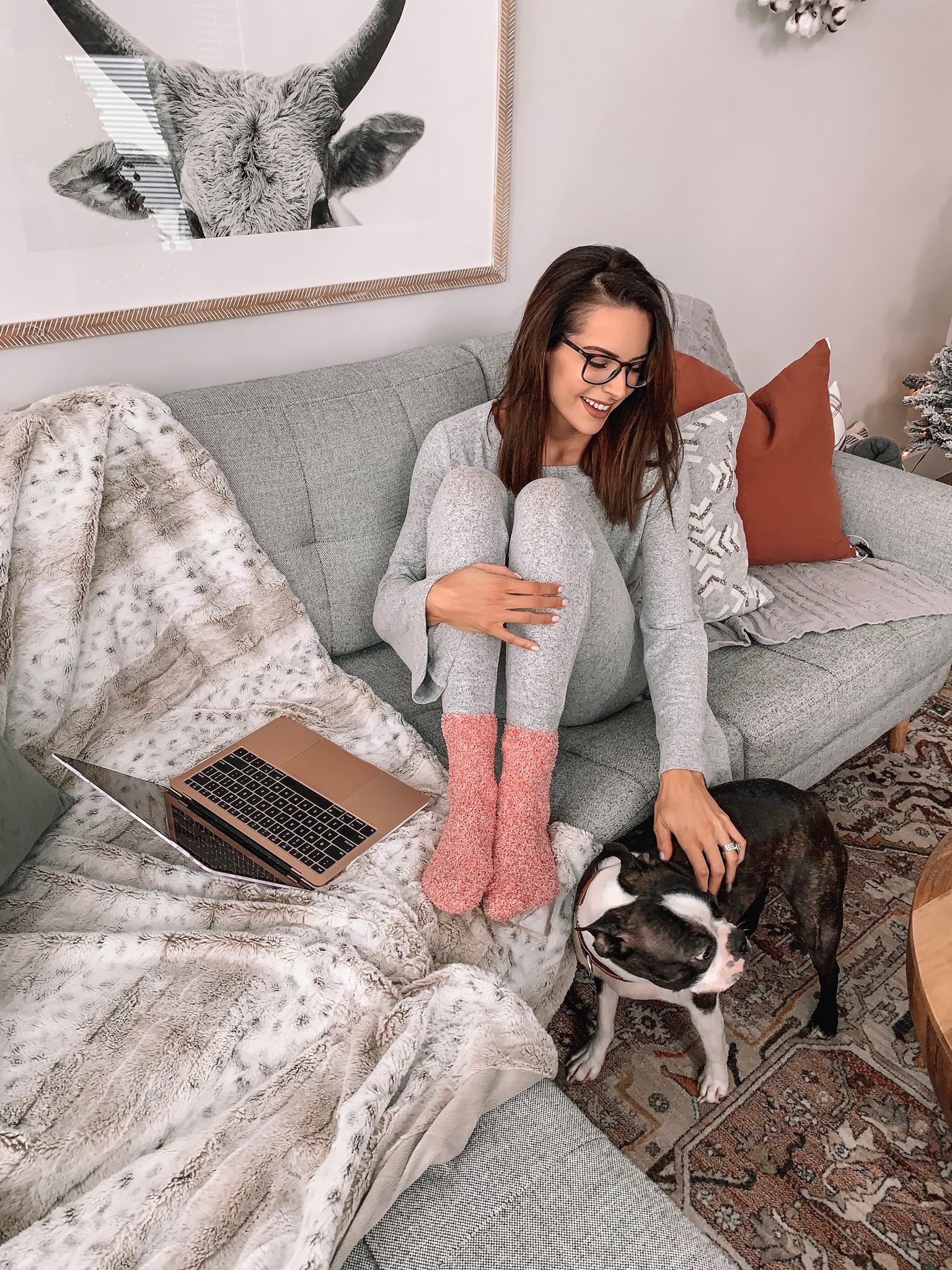 jockey loungewear, hot cocoa bell sleeve top and joggers, my favorite pick-me-ups, afternoon slump