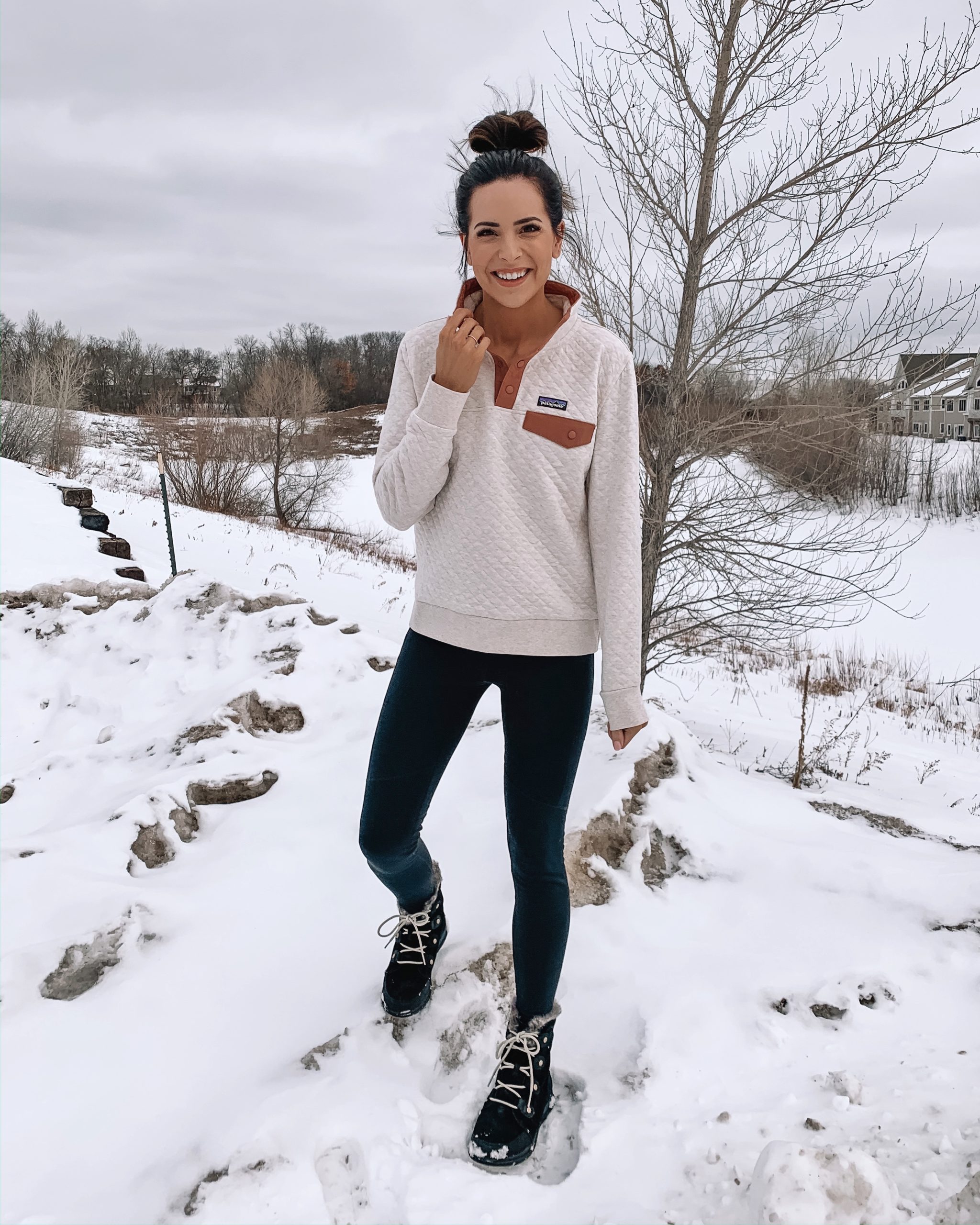 backcountry semi annual sale, Patagonia Organic cotton quilt snap t-pullovert, Sorel Joan explorer boot black