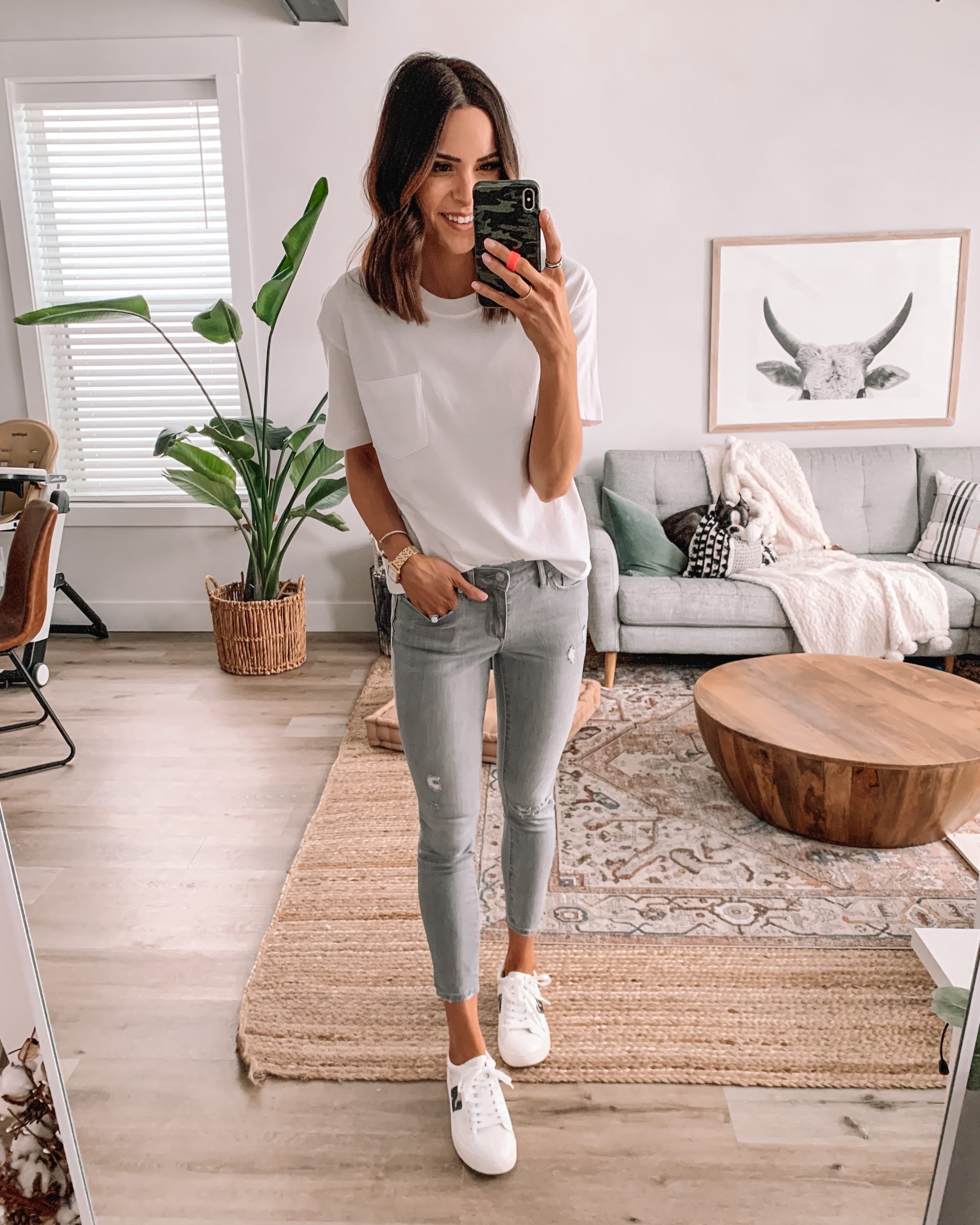 spring walmart fashion, spring outfit, affordable style, gray skinny jeans