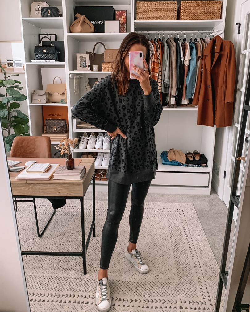 old navy haul 2020, fall old navy finds, tunic sweatshirt, leopard sweatshirt