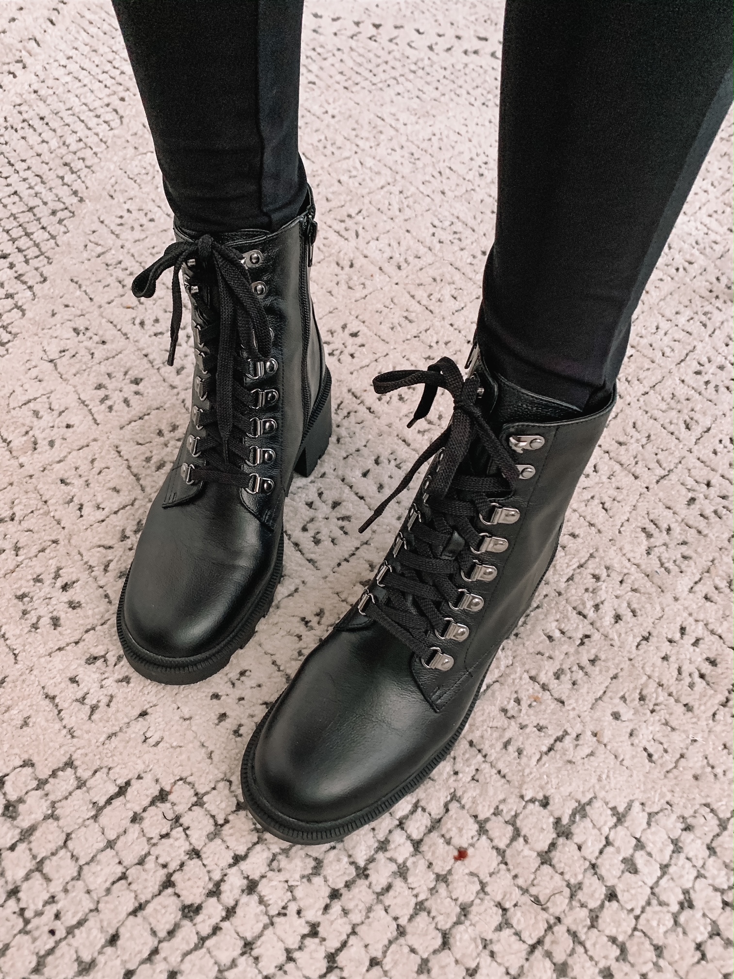 nordstrom combat boots, block heel combat boots
