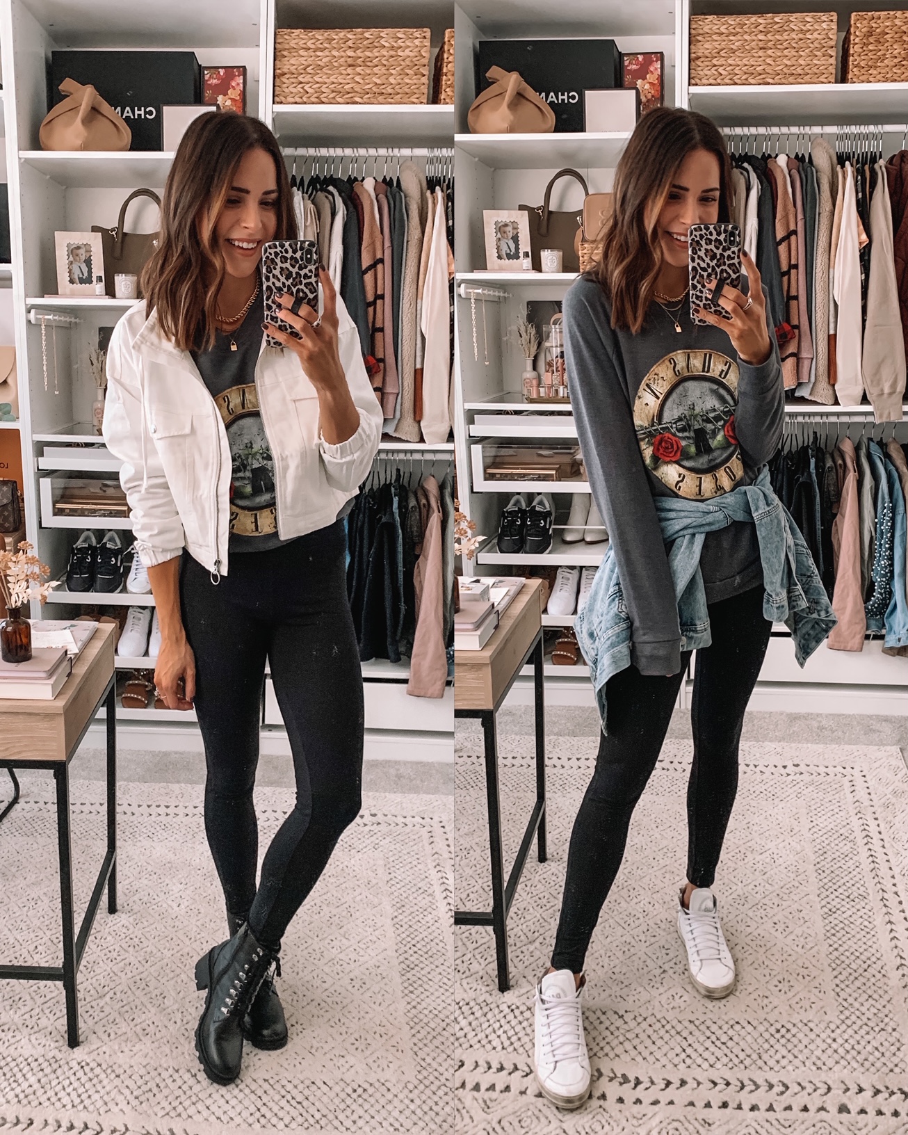 nordstrom fall favorites, fall fashion, under $100, band graphic sweatshirt, high-top sneakers