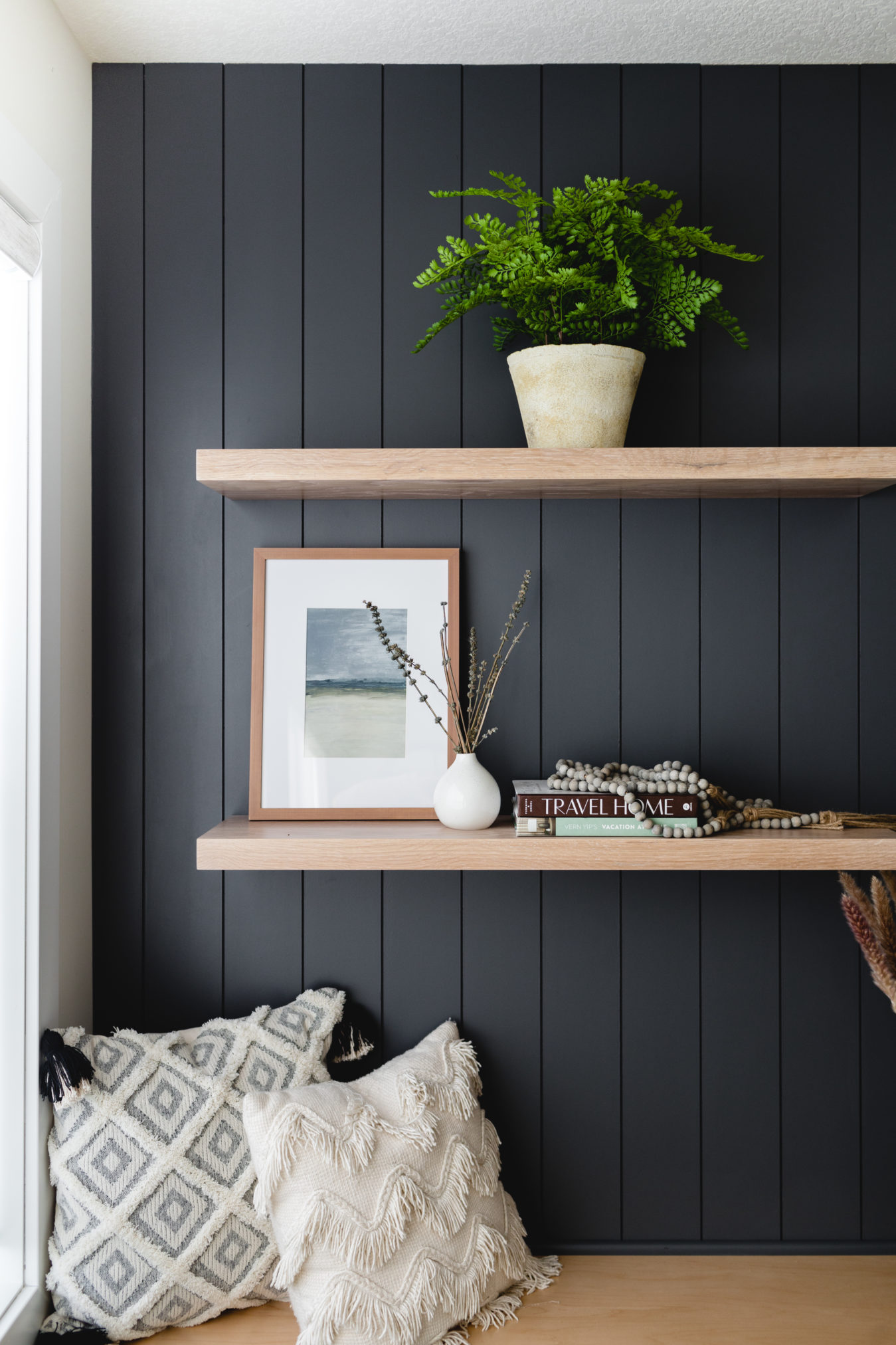 floating shelves styling