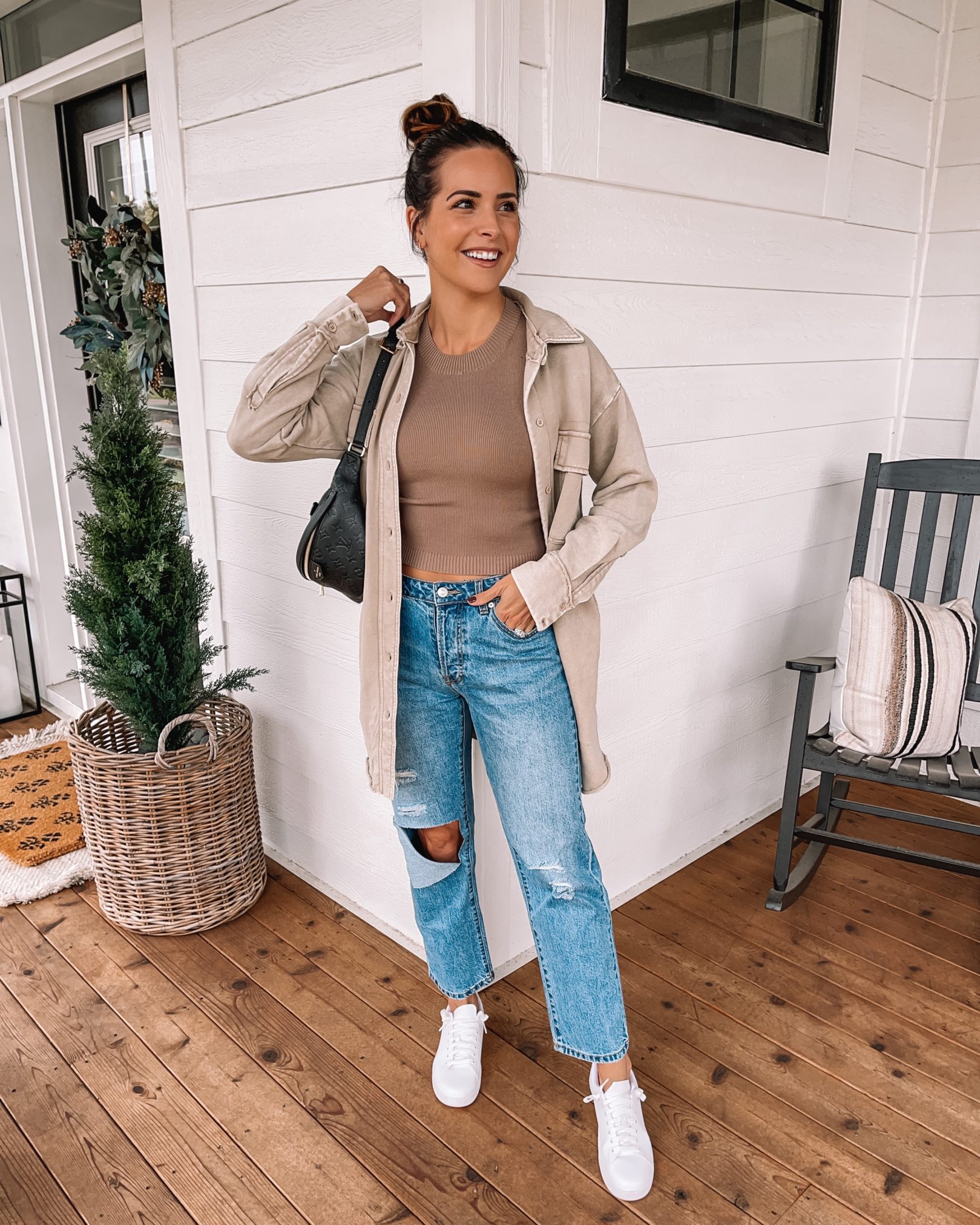 forever 21 fall outfit, shacket outfit