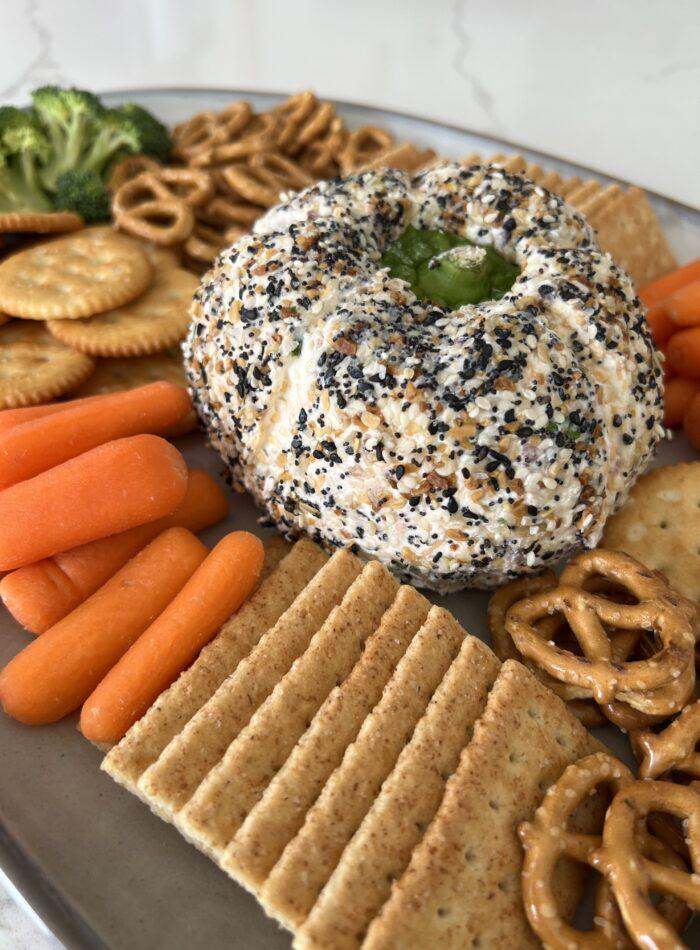 ebtb cheeseball, ebtb recipes, everything but the bagel recipe, easy fall appetizer